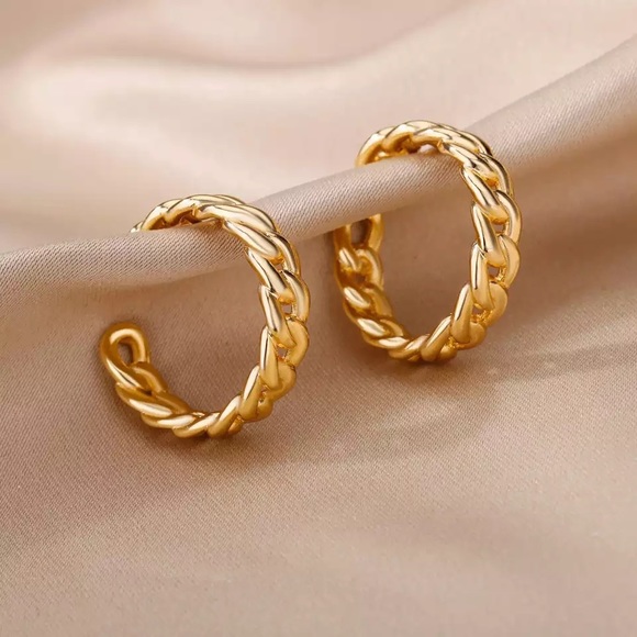 14K gold filled Gold hoop earrings - Picture 5 of 5